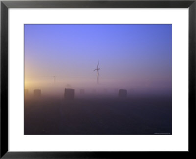 Denmark, Windmills In Fog At Early Morning, Sunrise by Brimberg & Coulson Pricing Limited Edition Print image