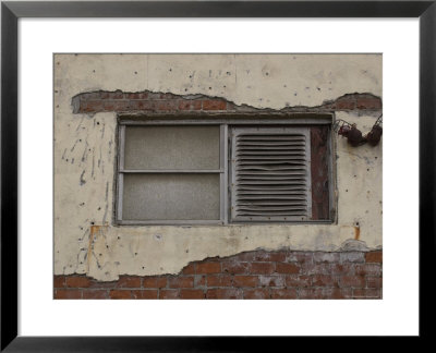 Window And Brick Wall With Peeling Plaster, Brooklyn, New York by Todd Gipstein Pricing Limited Edition Print image