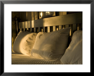 Fluffed Pillows On A Cabin Bed At Lake Champlain by Joel Sartore Pricing Limited Edition Print image