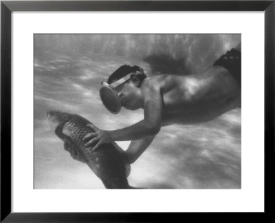 During A Carp Catching Contest At The Boys' Club by Stan Wayman Pricing Limited Edition Print image