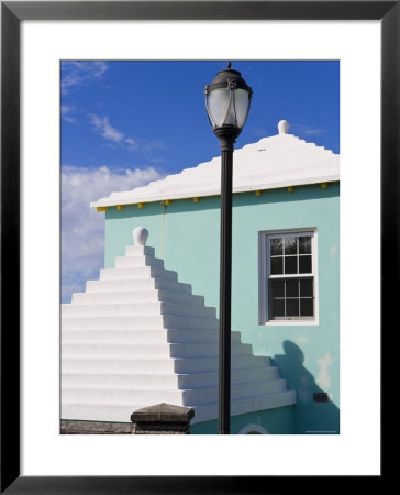 Traditional White Stone Roofs On Colourful Bermuda Houses by Gavin Hellier Pricing Limited Edition Print image