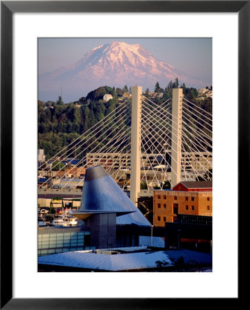 Downtown And Mt. Rainier, Tacoma, Washington by Charles Crust Pricing Limited Edition Print image