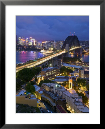 Sydney Harbour Bridge From The Rocks Area, Sydney, New South Wales, Australia by Walter Bibikow Pricing Limited Edition Print image