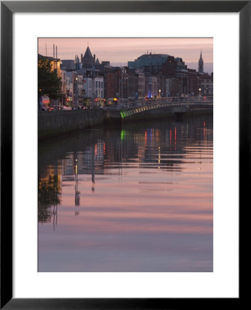 River Liffey At Dusk, Ha'penny Bridge, Dublin, Republic Of Ireland, Europe by Martin Child Pricing Limited Edition Print image