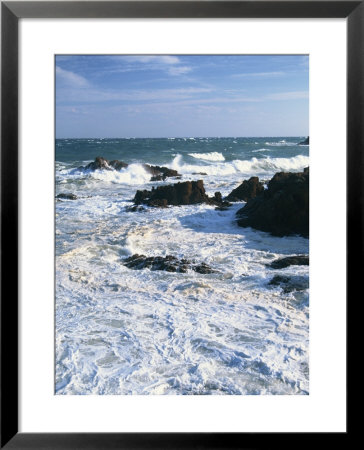 Waves Breaking On The Rocks Along The Corniche D'esterel, Alpes-Maritimes, Provence, France by Hughes David Pricing Limited Edition Print image