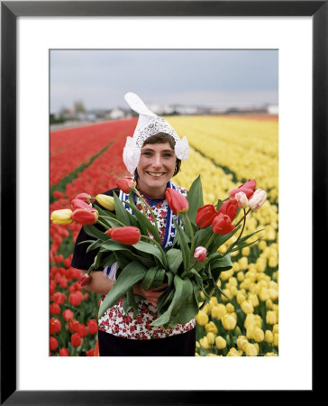 National Costume And Tulips, Holland by Adina Tovy Pricing Limited Edition Print image