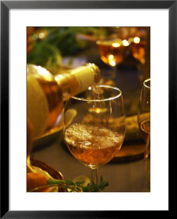 Rose Wine Served To Dinner Guests, Chambres D'hotes Bed And Breakfast, Clos Des Iles by Per Karlsson Pricing Limited Edition Print image