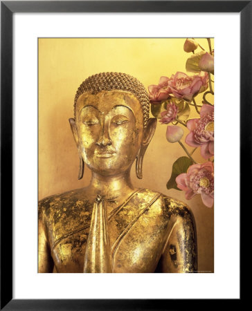 Close-Up Of Statue Of The Buddha, Wat Pho (Wat Po) (Wat Phra Chetuphon), Bangkok, Thailand by Gavin Hellier Pricing Limited Edition Print image