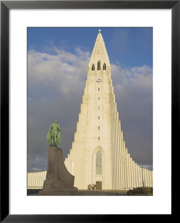 Statue Of Leifur Eiriksson (Liefer Eriksson) And Hallgrimskirkja, Reykjavik, Iceland, Polar Regions by Neale Clarke Pricing Limited Edition Print image