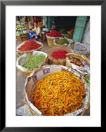 Chilies And Other Vegetables, Chinatown Market, Bangkok, Thailand, Asia by Robert Francis Pricing Limited Edition Print image