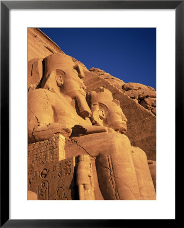 Large Carved Seated Statues Of The Pharaoh, Temple Of Rameses Ii, Nubia, Egypt by Sylvain Grandadam Pricing Limited Edition Print image