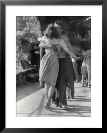 Man And A Woman Dancing In A Close Embrace by Vincenzo Balocchi Pricing Limited Edition Print image