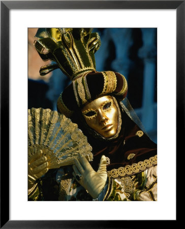 Person In Costume For Carnevale, Venice, Italy by Juliet Coombe Pricing Limited Edition Print image