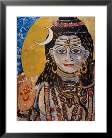 Hindu Mural On Dr. Rajendraprsad Ghat, Varanasi, Uttar Pradesh, India by Richard I'anson Pricing Limited Edition Print image