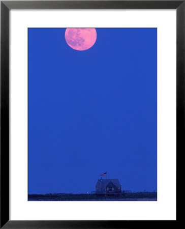 Full Moon Rises Above The Shoreline Of Nauset Beach by Michael Melford Pricing Limited Edition Print image