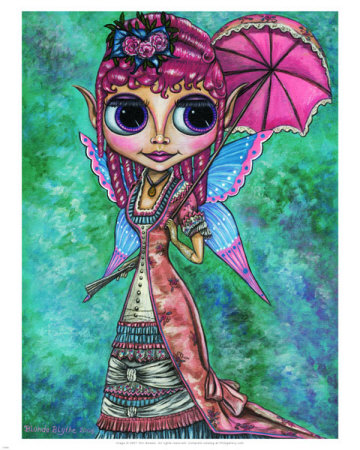 Pink Victorian Fairy by Blonde Blythe Pricing Limited Edition Print image