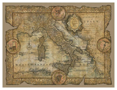 Map Of Italy by John Douglas Pricing Limited Edition Print image