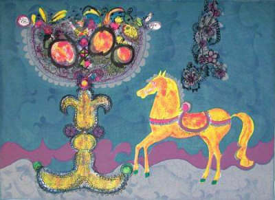 Le Petit Cheval Dore by Agustin Ubeda Pricing Limited Edition Print image
