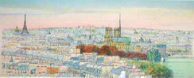 Paris, Panorama Vers Notre-Dame Ii by Rolf Rafflewski Pricing Limited Edition Print image