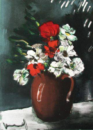 Les Anemones, 1955 by Maurice De Vlaminck Pricing Limited Edition Print image
