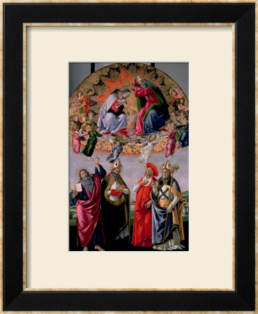 The Coronation Of The Virgin Circa 1480 by Sandro Botticelli Pricing Limited Edition Print image
