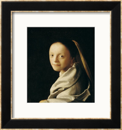 Portrait Of A Young Woman, Circa 1663-65 by Jan Vermeer Pricing Limited Edition Print image