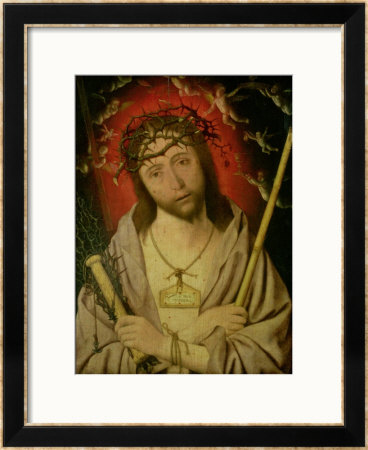 Christ As The Man Of Sorrows by Jan Mostaert Pricing Limited Edition Print image