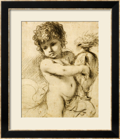A Putto With A Vase by Guercino (Giovanni Francesco Barbieri) Pricing Limited Edition Print image