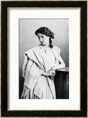 Sarah Bernhardt In The Role Of Junie In Britannicus By Jean Racine Circa 1860 by Gaspard Felix Tournachon Nadar Pricing Limited Edition Print image