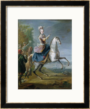 Equestrian Portrait Of Maria Leszczynska (1703-68) by Jean-Baptiste Martin Pricing Limited Edition Print image