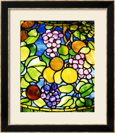 Detail From The Shade Of An Important Fruit Leaded Glass And Bronze Table Lamp by Tiffany Studios Pricing Limited Edition Print image