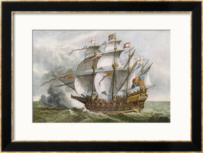 Deptford-Built Warship In The Carrack Style by Cruikshank Pricing Limited Edition Print image