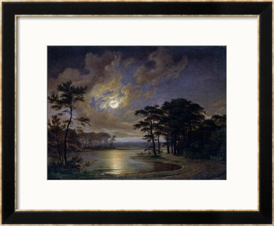 Holstein Sea - Moonlight, 1847 by Johann Georg Haeselich Pricing Limited Edition Print image