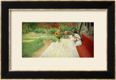 The First Lesson, 1903 by Carl Larsson Pricing Limited Edition Print image