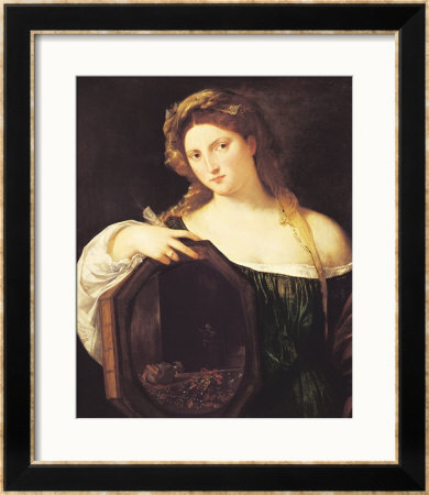 Allegory Of Vanity, Or Young Woman With A Mirror, Circa 1515 by Titian (Tiziano Vecelli) Pricing Limited Edition Print image