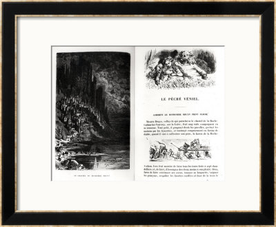 Two Illustrated Pages From Les Contes Drolatiques By Honore De Balzac (1799-1850) by Gustave Doré Pricing Limited Edition Print image