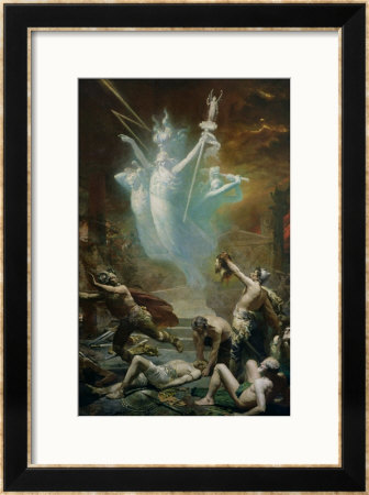 The Taking Of The Temple At Delphi By The Gauls, 1885 by Alphonse Cornet Pricing Limited Edition Print image