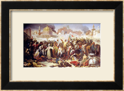 Taking Of Jerusalem By The Crusaders, 15Th July 1099, 1847 by Emile Signol Pricing Limited Edition Print image