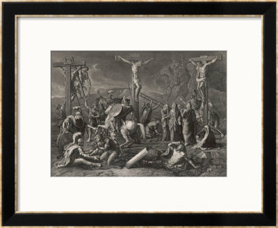 Mary Watches Soldiers Play Dice Jesus And His Companions Slowly Die by Egleton Pricing Limited Edition Print image