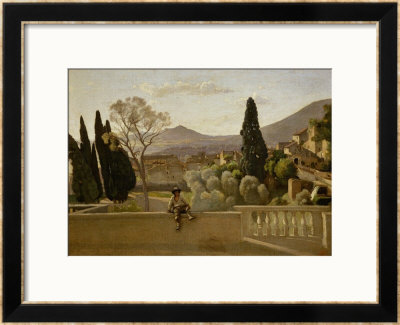 The Gardens Of Villa D'este, 1843 by Jean-Baptiste-Camille Corot Pricing Limited Edition Print image
