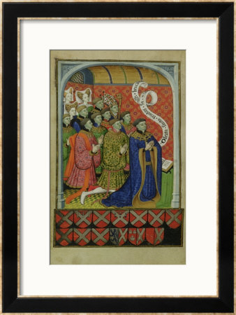 The Neville Family At Prayer, From The Neville Book Of Hours, 1430-35 by Master Of The Munich Golden Legend Pricing Limited Edition Print image