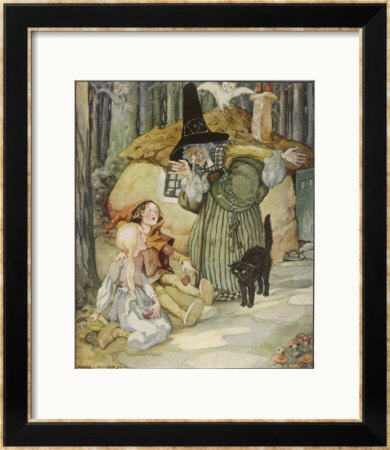 The Witch And Her Cat Find Hansel And Grethel by Anne Anderson Pricing Limited Edition Print image