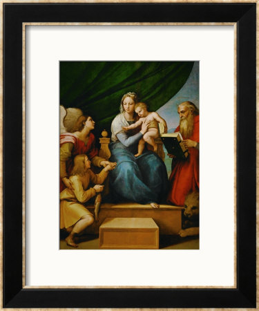 Madonna With A Fish (In The Hand Of Young Tobias, Accompanied By The Archangel Raphael) by Raphael Pricing Limited Edition Print image