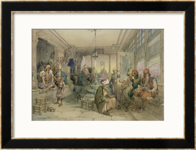 A Coffee House, Constantinople, 1854 by Amadeo Preziosi Pricing Limited Edition Print image