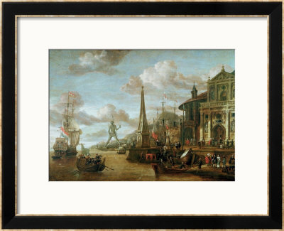 The Port Of Rhodes by Abraham Storck Pricing Limited Edition Print image