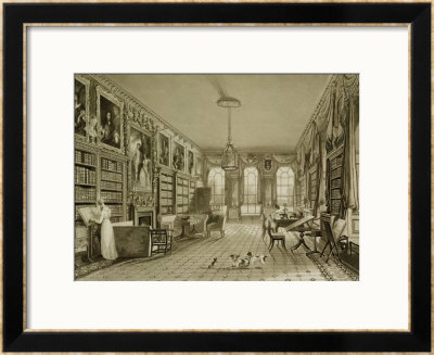 Library As Sitting Room, Cassiobury Park, 1815, London, 1837 by August Welby North Pugin Pricing Limited Edition Print image