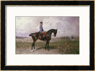 Emperor Franz Joseph I On His Austrian Horse, 1898 by Julius Von Blaas Pricing Limited Edition Print image