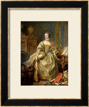 Madame De Pompadour (1721-64) by Francois Boucher Pricing Limited Edition Print image