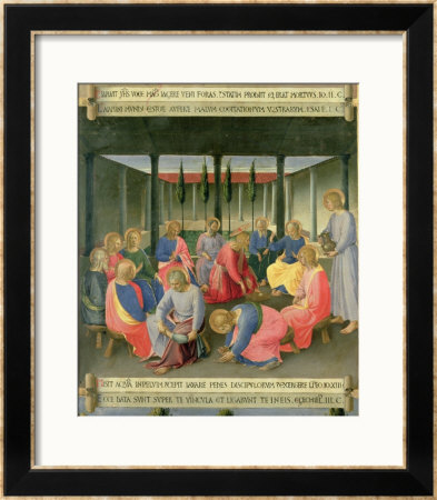 The Washing Of The Feet, Detail From Panel Three Of The Silver Treasury Of Santissima Annunziata by Fra Angelico Pricing Limited Edition Print image