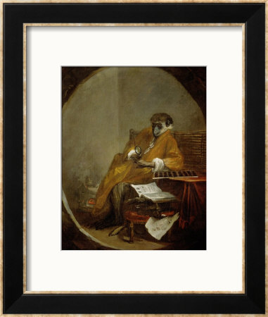 The Monkey As Antiques Collector, 1740 by Jean-Baptiste Simeon Chardin Pricing Limited Edition Print image